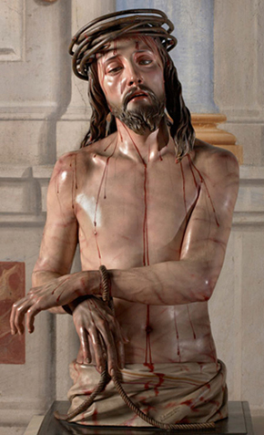"Христос у колонны", испанская полихромная скульптура