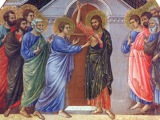 Doubting St Thomas, Duccio