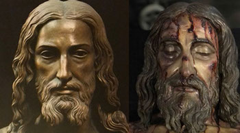 A reconstruction of the likeness of Christ and His the damage caused by Passion, based on the Shroud of Turin