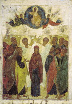 Ascension, icon, St Andrey Rublev