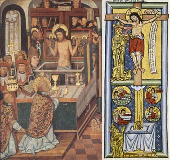 ‘The Mass of St Gregory’ and 'The vision of St Hildegard of Bingen', paintings