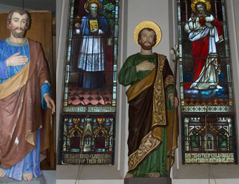 St Joseph: (left) original condition and (right) restored, 
Cathedral of Armidale