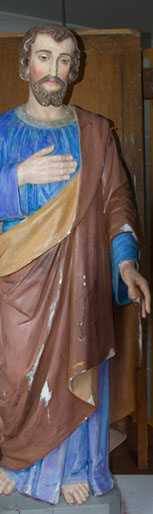Statue of St Joseph: original condition before restoration