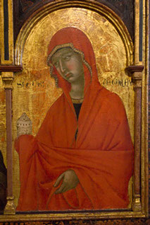 St Mary Magdalene, tempera panel, Duccio
