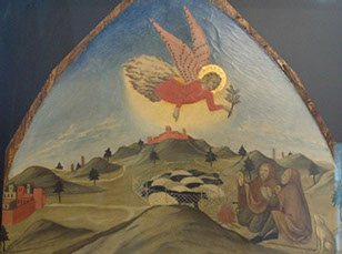 The Appearing to the Shepherds, tempera panel